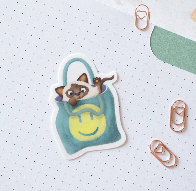 Tote Bag Cat Vinyl Sticker
