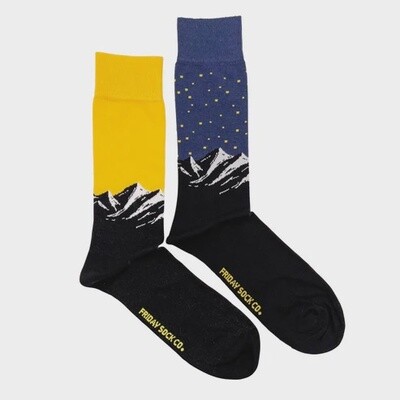 Men&#39;s Mountain, Stars &amp; Sunset Socks