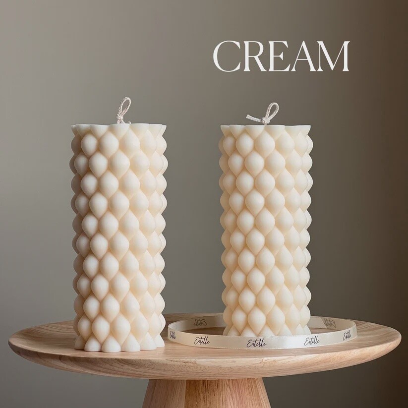 Tall Bubble Pillar Candle