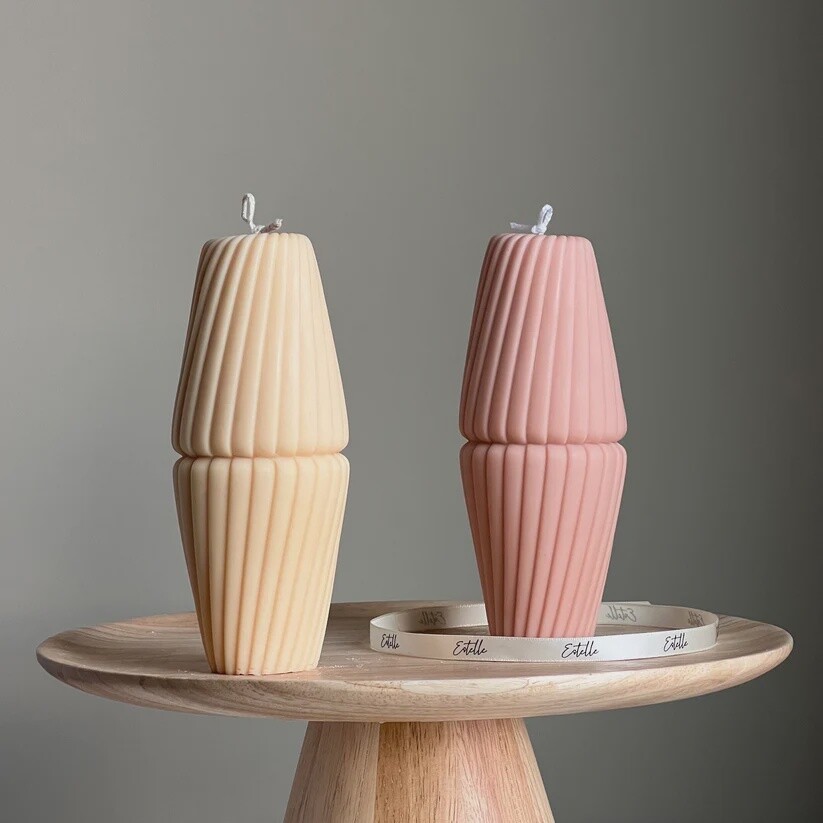Geometric Pillar Candles