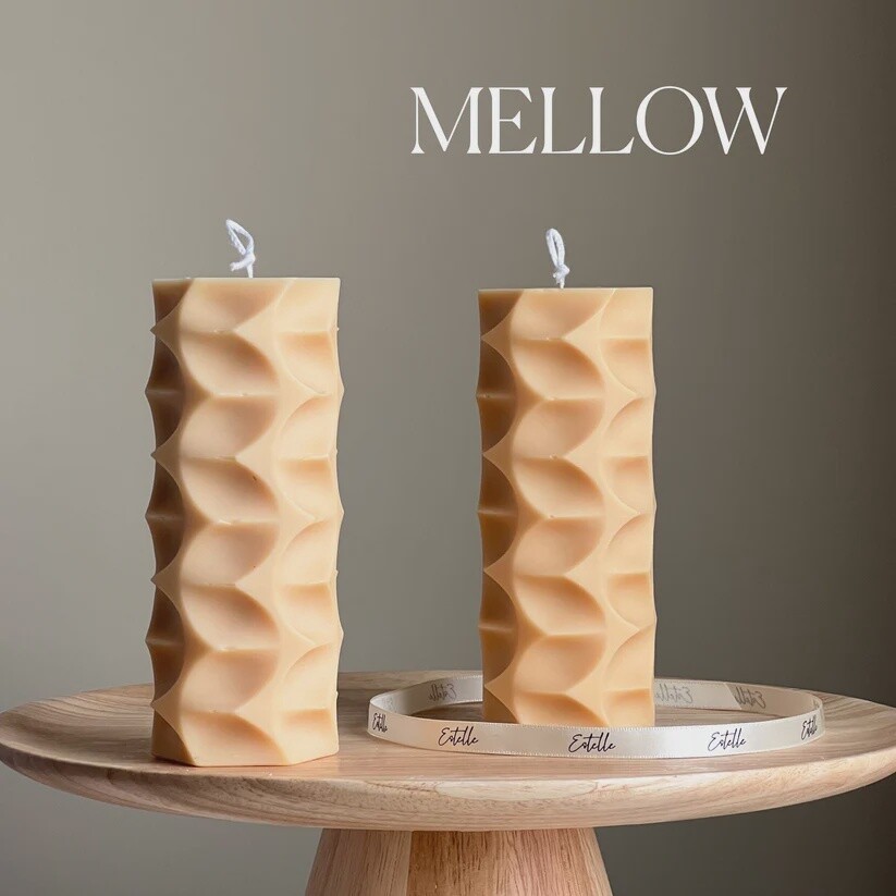 Geometric Honeycomb Pillar Candle