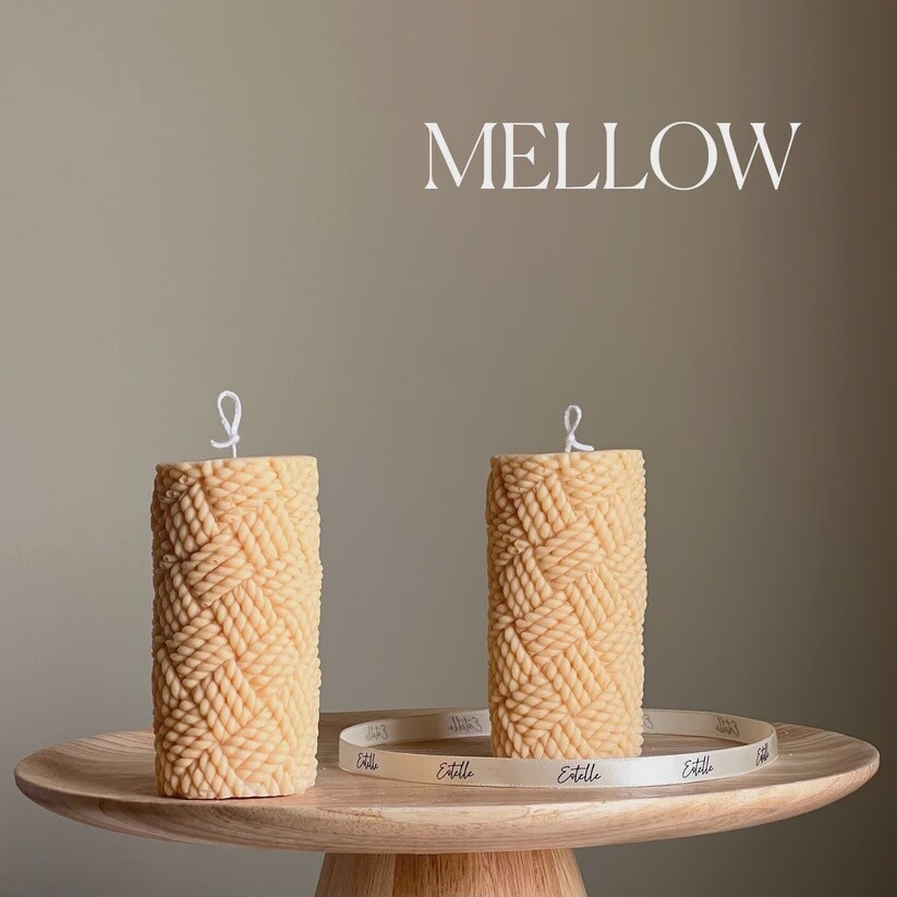 Knitted Pillar Candle