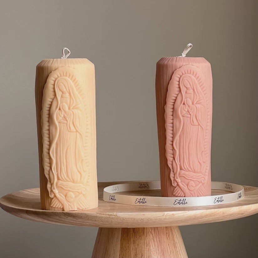 Mother Mary Pillar Candle