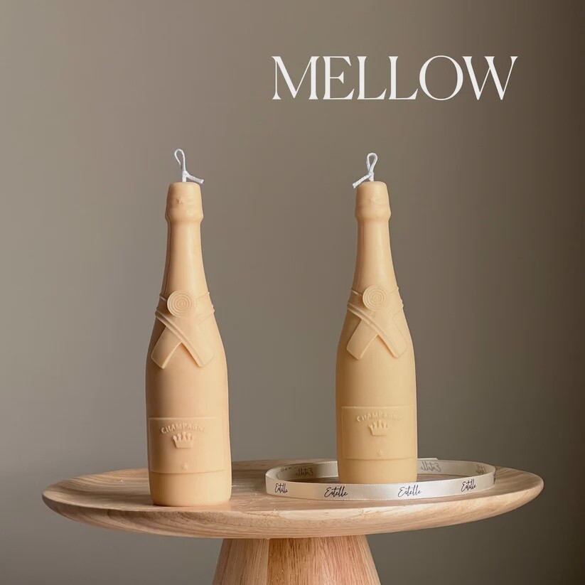 Bottle of Champagne Candle