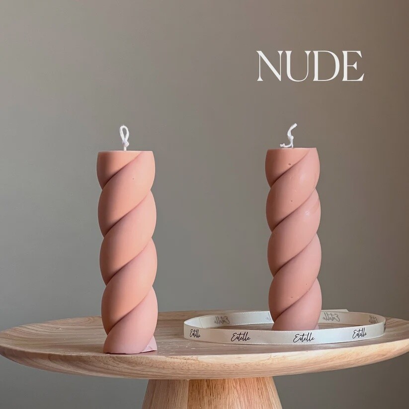 Swirl Pillar Candle