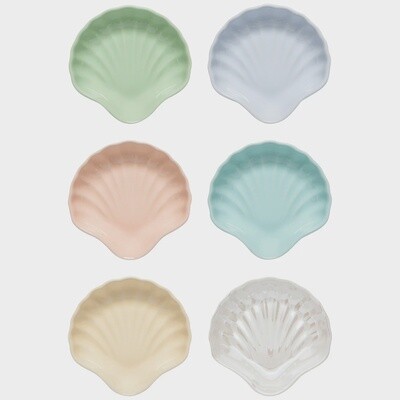 Seaside Shells Shaped Pinch Bowls Set of 6