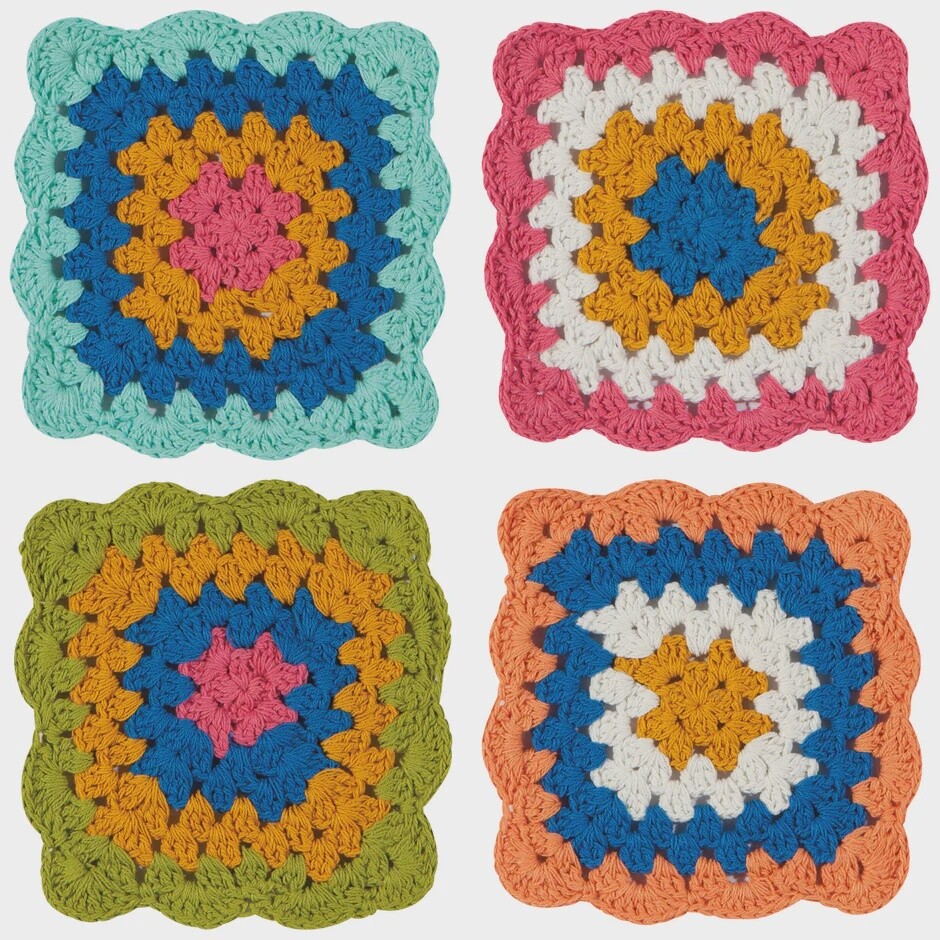 Loop De Loop Crochet Coasters Set Of 4