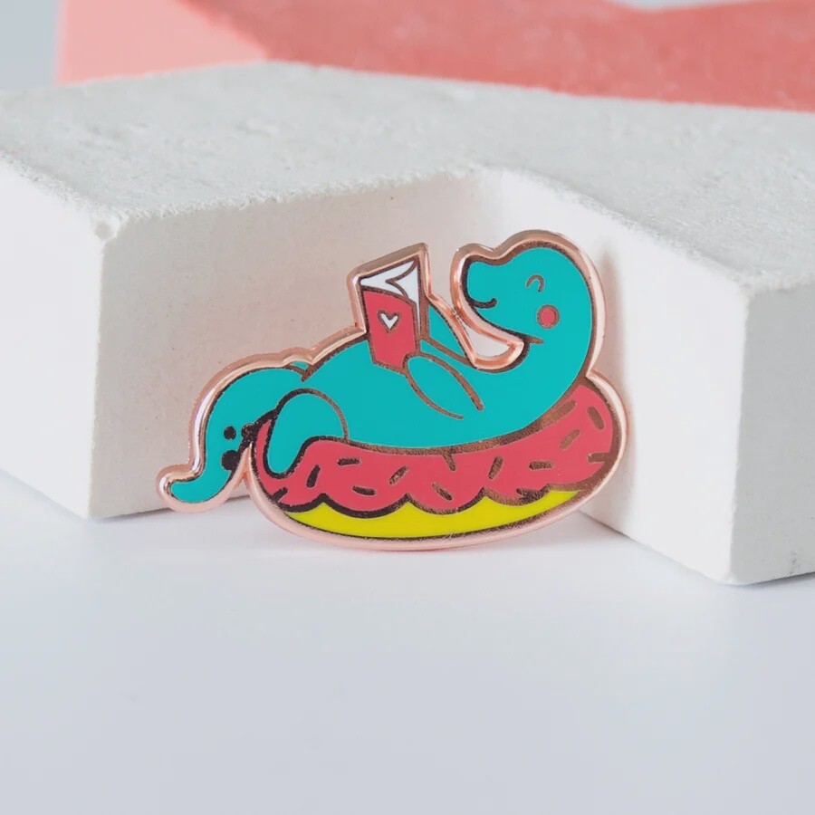 Dino &amp; Floatie Enamel Pin