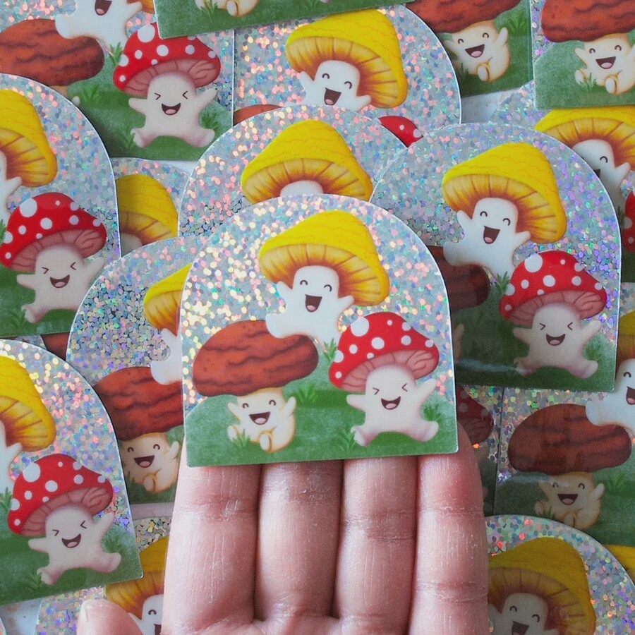 Trippy Mushroom Vinyl Sticker