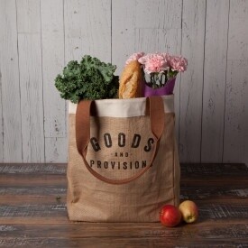 Goods and Provisions Shopping Tote Laminated Lining