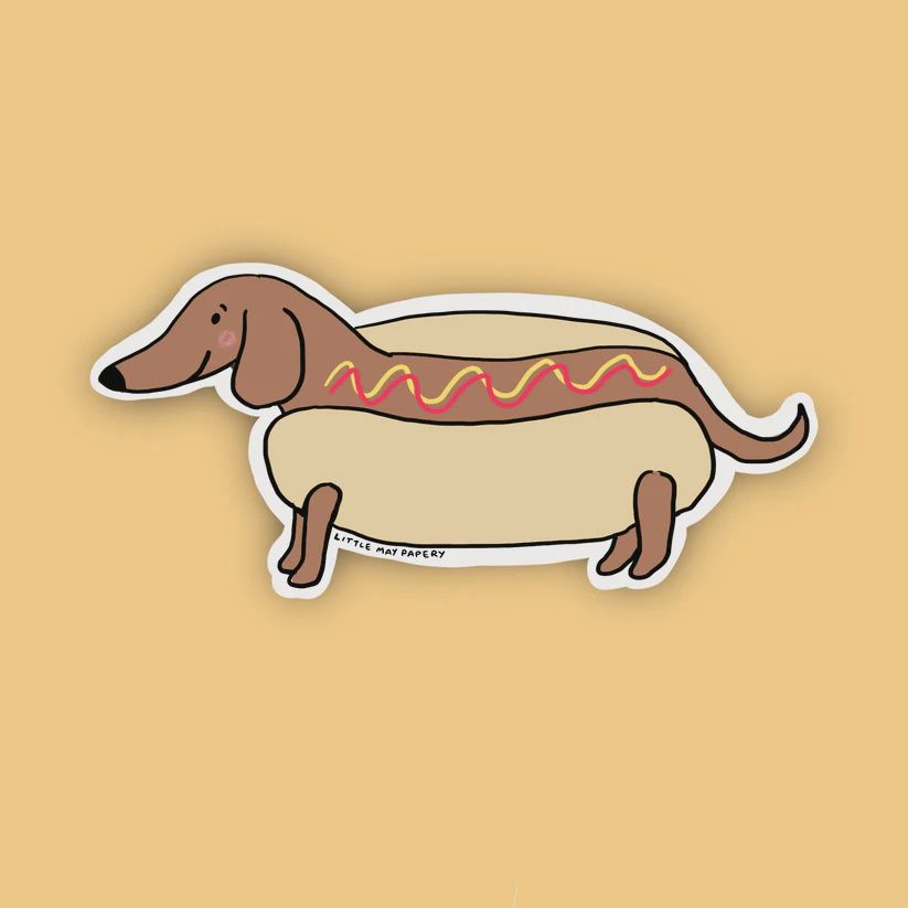 Hot Doggie Vinyl Sticker