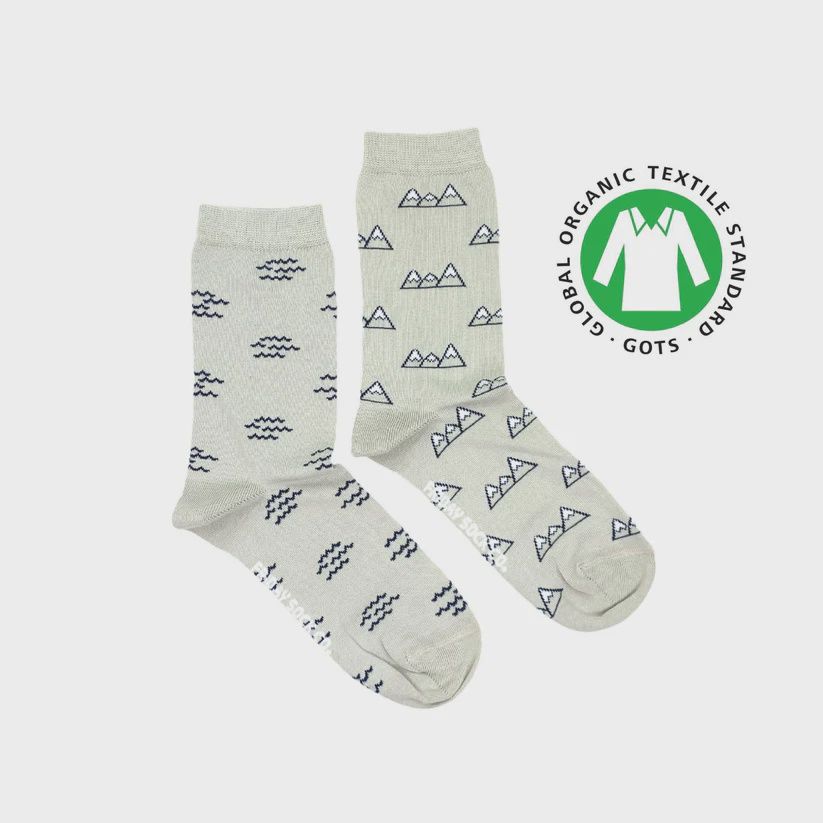 Women&#39;s Organic Cotton Mountain &amp; Wave Socks