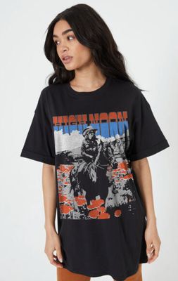 High Noon Faded Black Graphic Tee