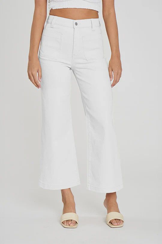 Siren Patch Pocket Wide Ankle Jeans