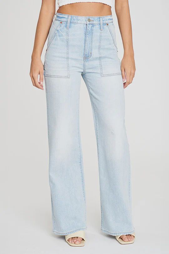 Utility High Rise Wide Leg Jeans