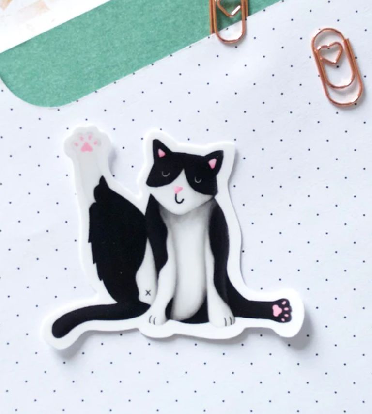 Tuxedo Cat Vinyl Sticker