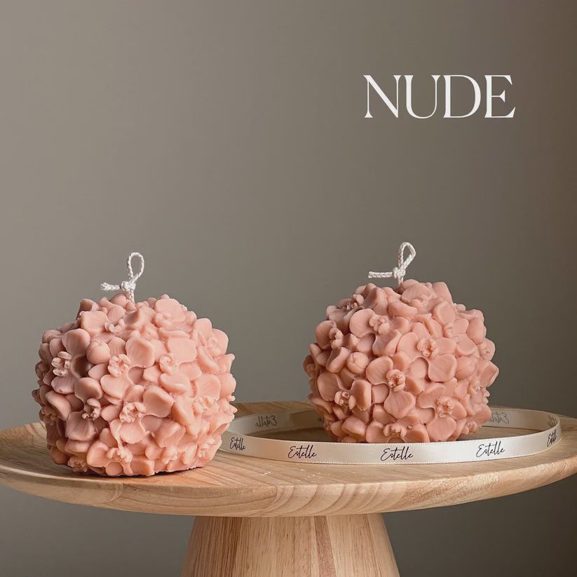 Butterfly Orchid Ball Candle/ Nude