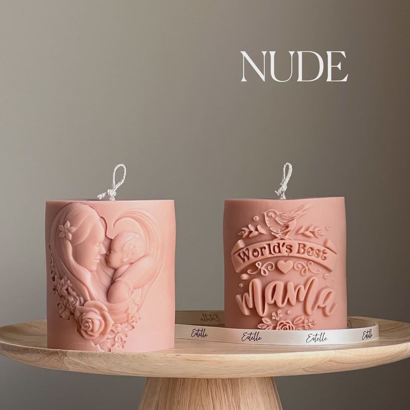 Best Mom Candle/ Nude