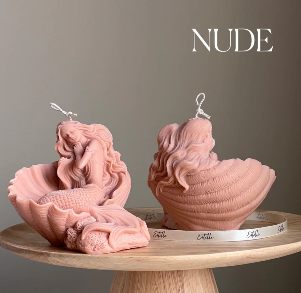 Mermaid Candle/ Nude