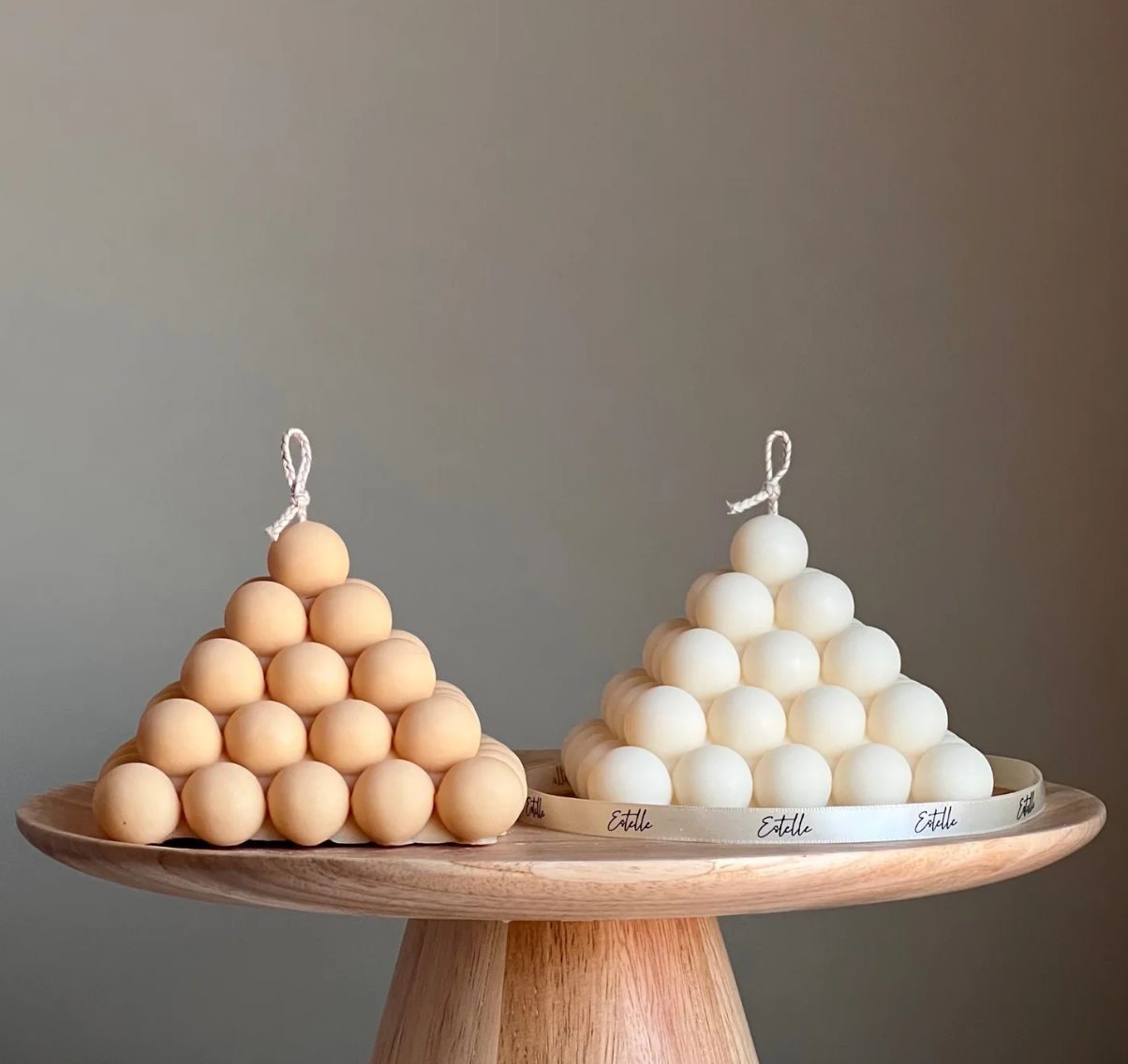 Large Bubble Pyramid Candle / Mellow