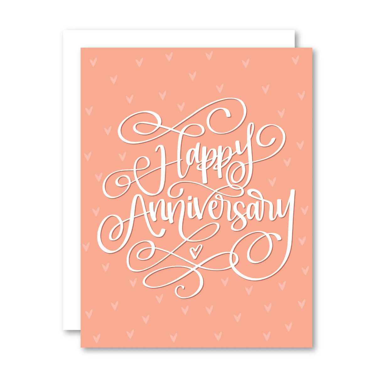 Happy Anniversary Card with hearts