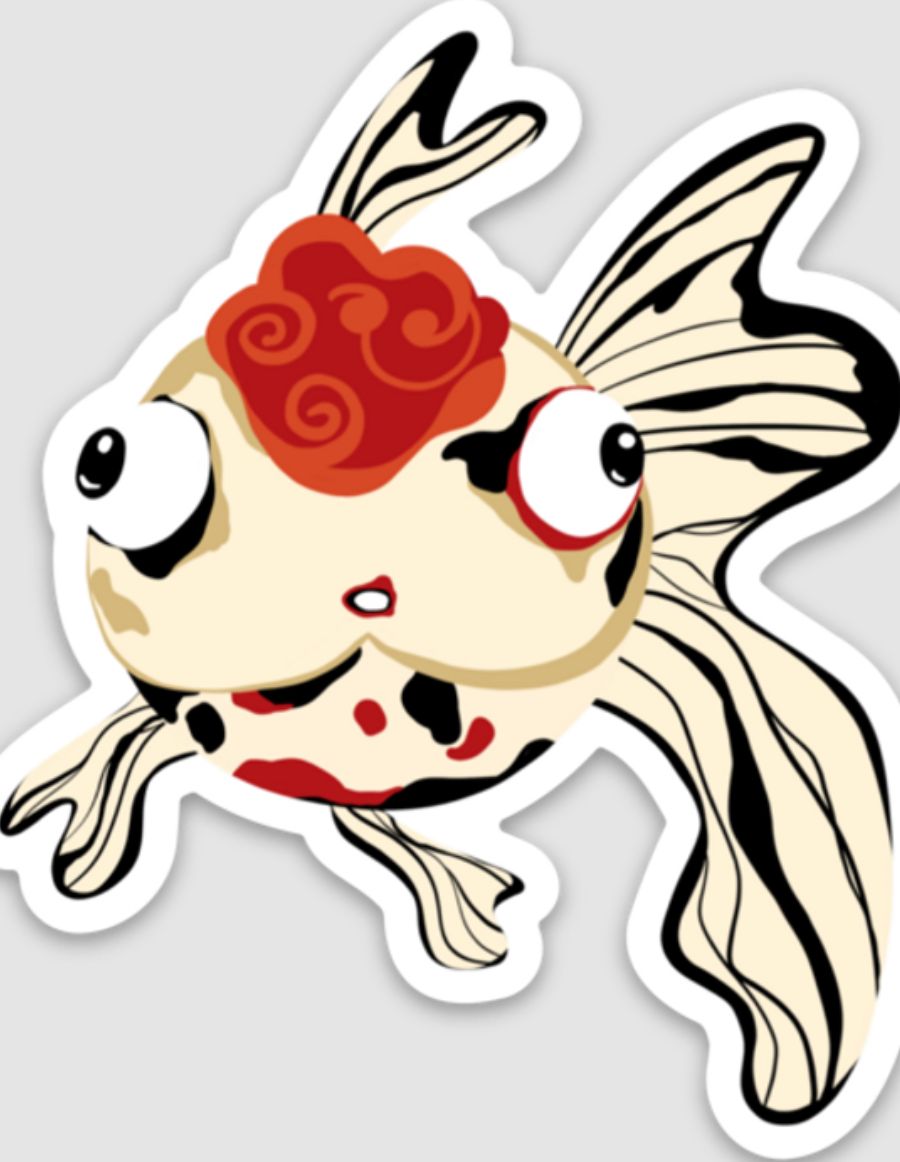 Found You Koi Fish Sticker