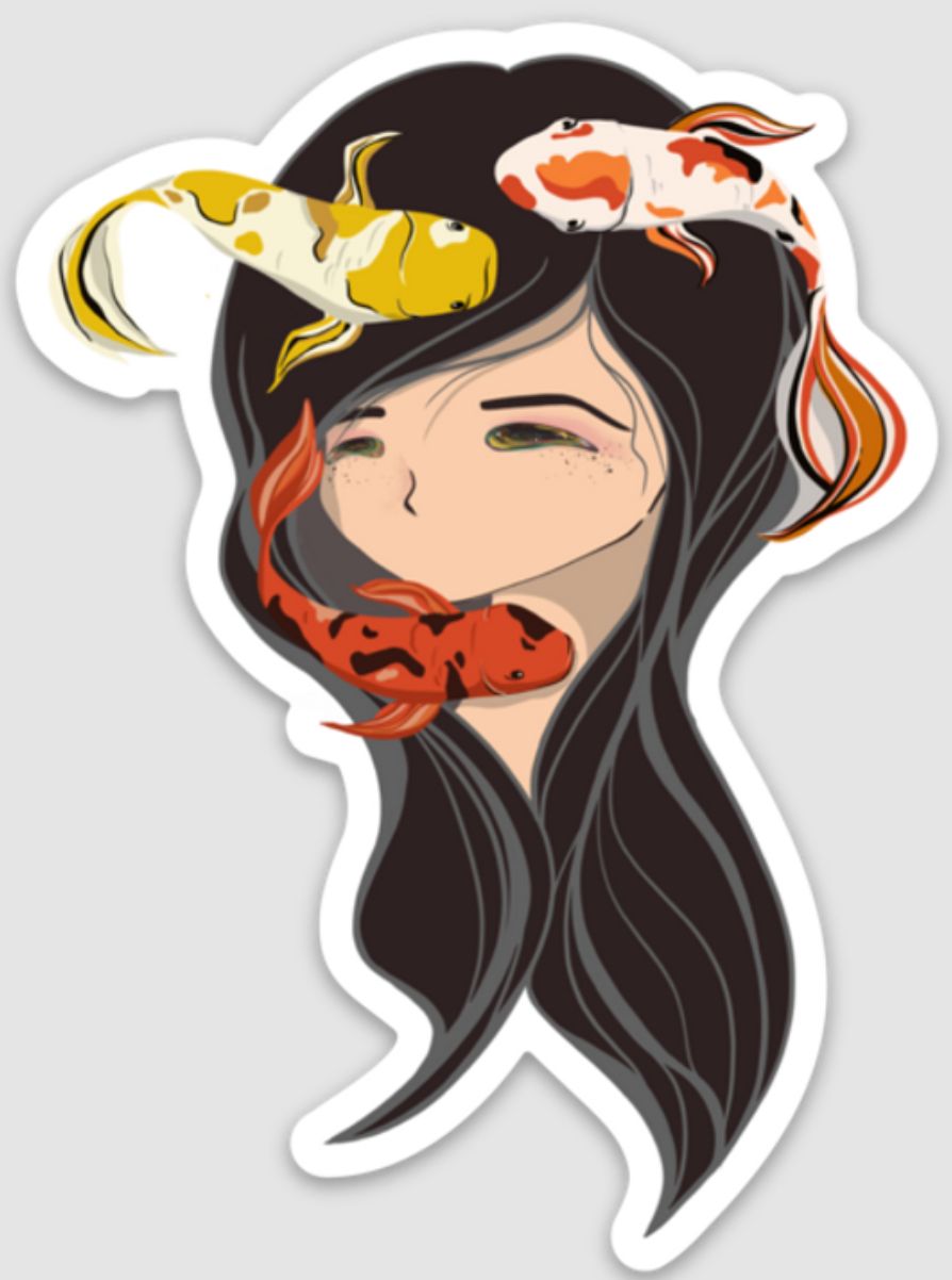 Koi Face Sticker