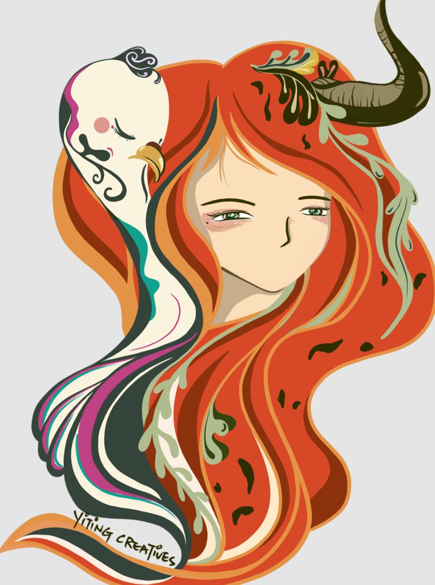 Horn Face Sticker