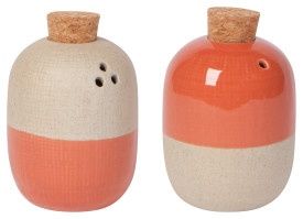 Clay Solar Salt &amp; Pepper Shakers Set of 2