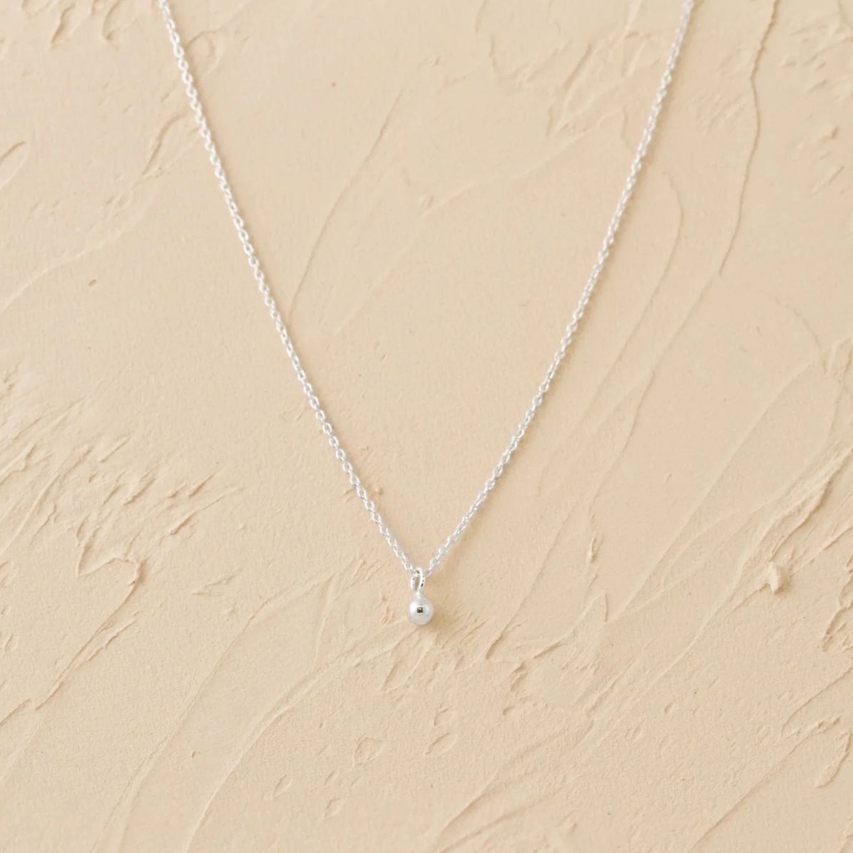 Orb necklace - silver - 18 in