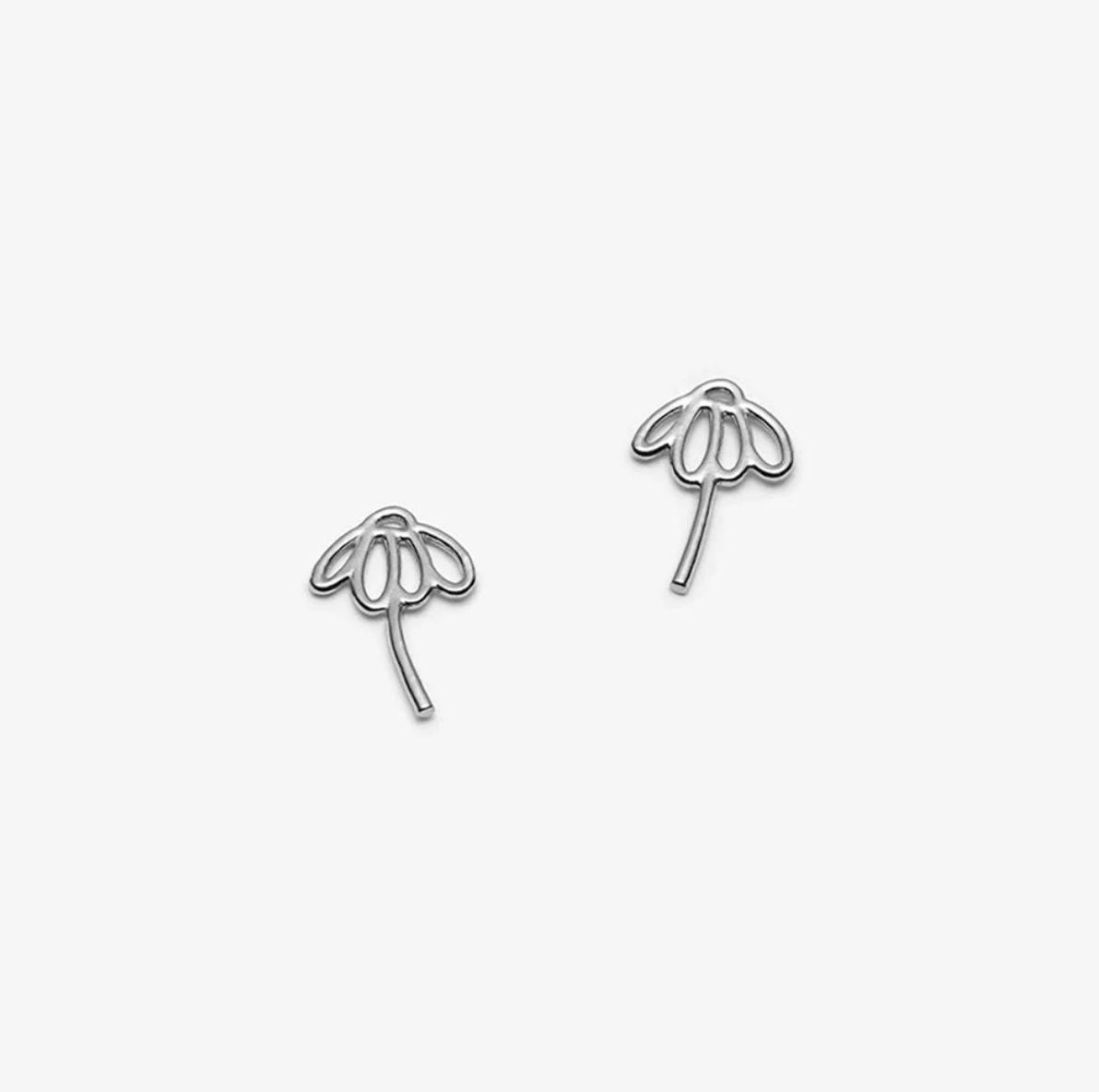 Sunflower Earrings - Silver