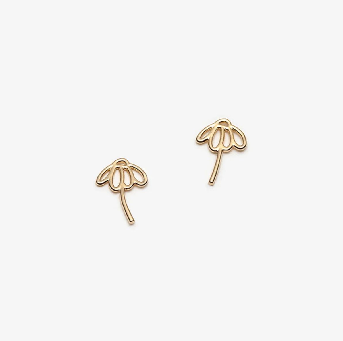 Sunflower Earrings - Gold plated