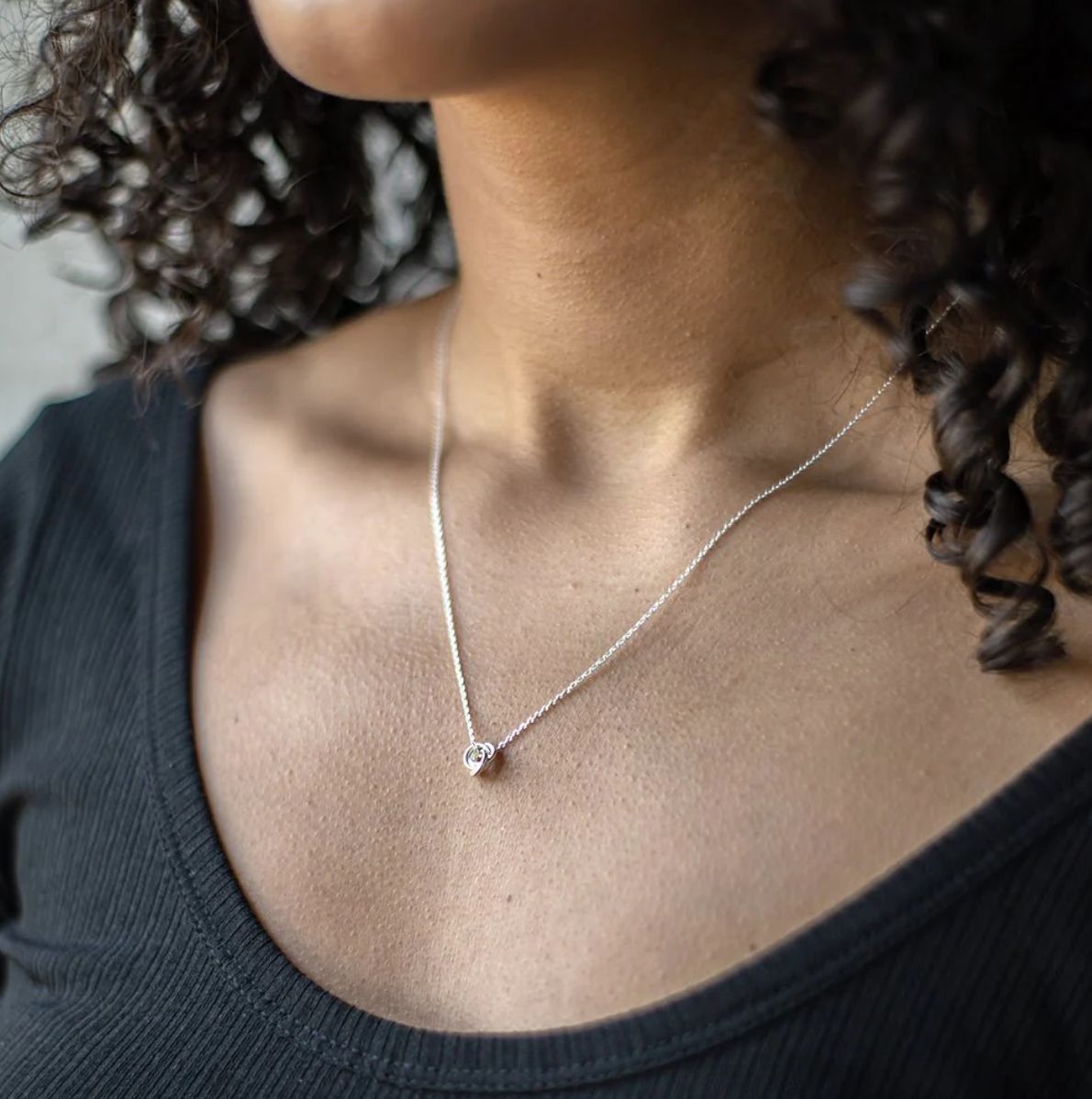 Trois necklace - silver - 18 in