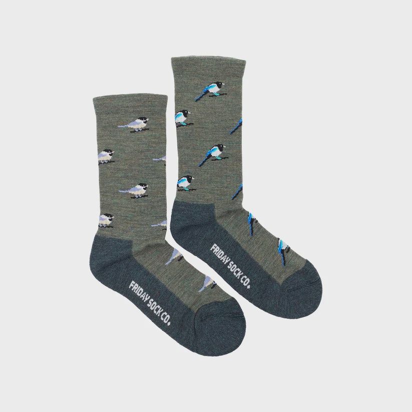Women’s Chickadee &amp; Magpie Merino Wool Socks