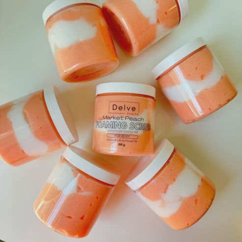 Market Peach Foaming Scrub
