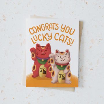 Congrats You Lucky Cats Card
