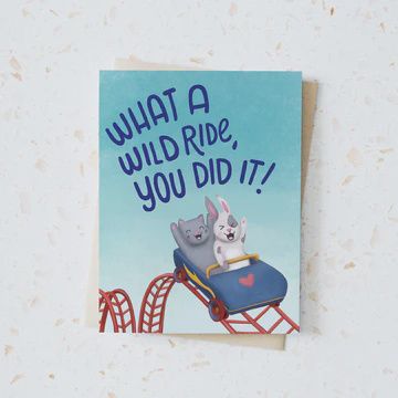 Rollercoaster Graduation Card