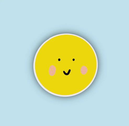 Rosy Cheek Smiley Vinyl Sticker