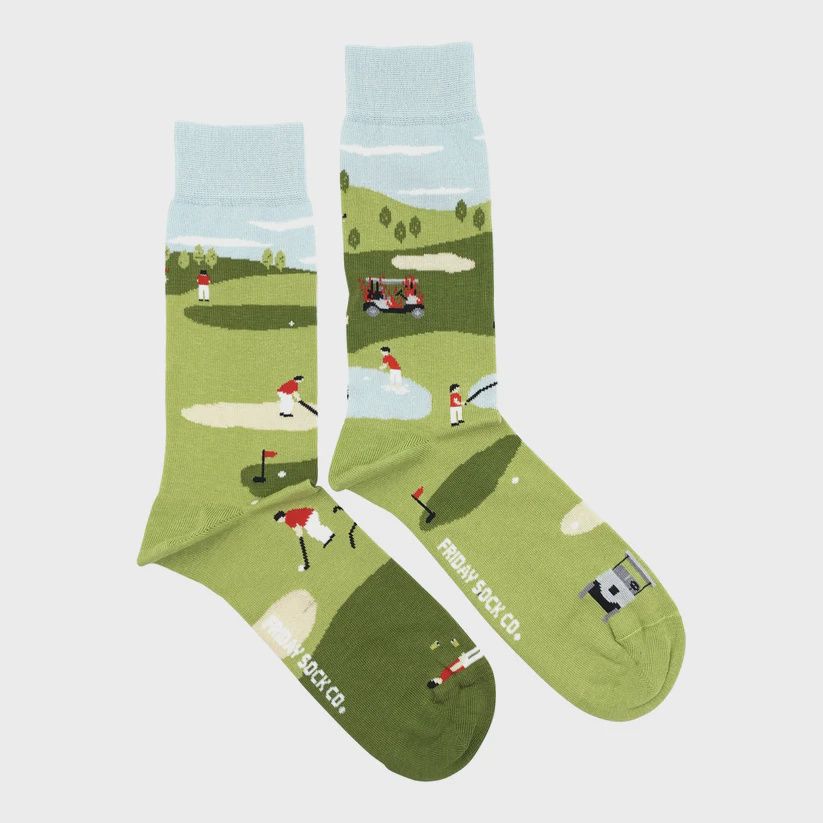 Men&#39;s Funny Golf Scene Socks