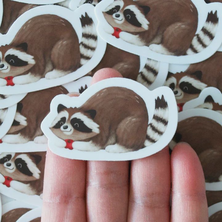 Raccoon Vinyl Sticker