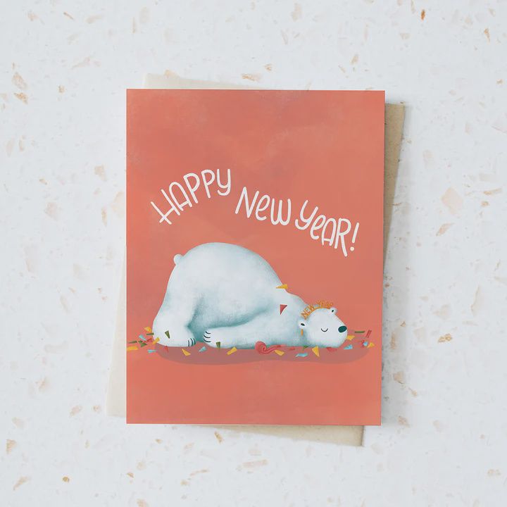 New Year’s Polar Bear Card