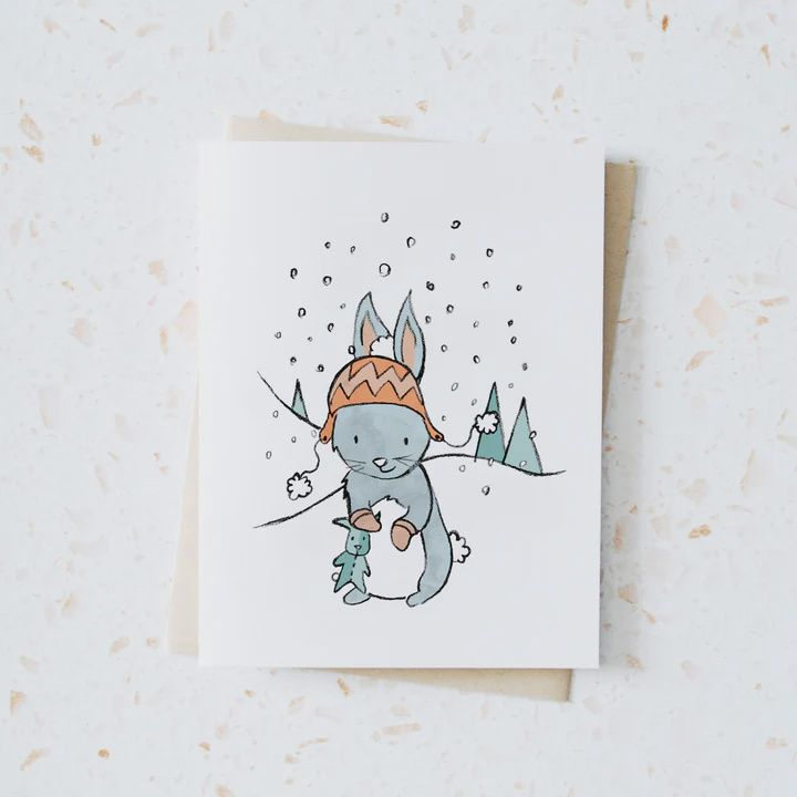 Bunny Snow Card