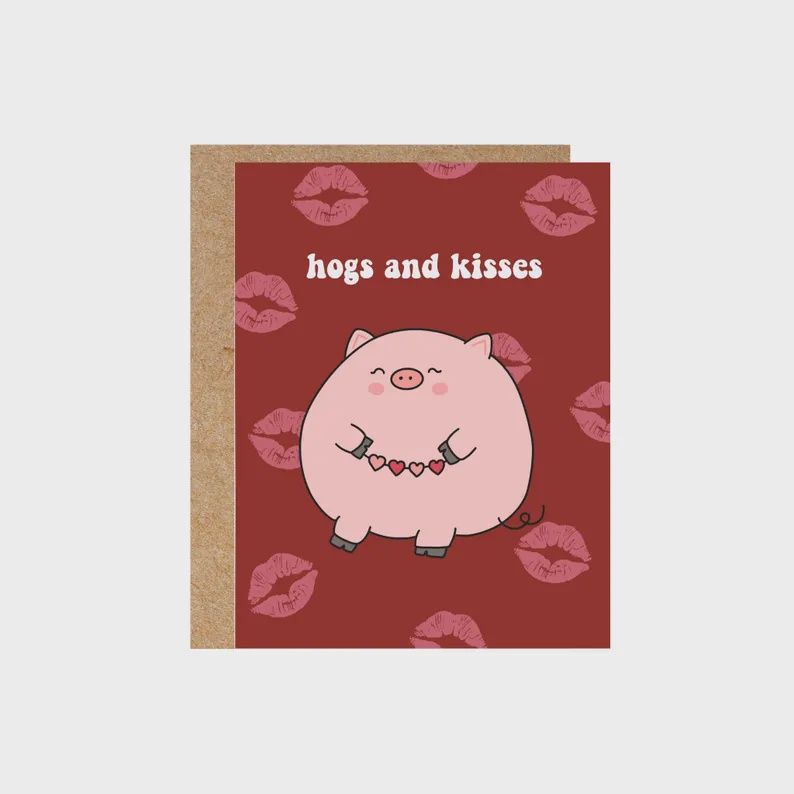 Hogs and Kisses  Card