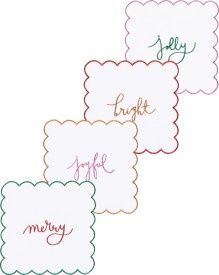 Merry Everything Cocktail Christmas Napkins Set of 4