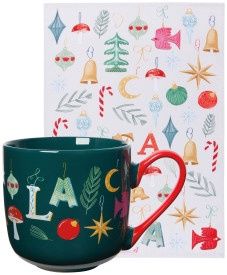 Fa La La Christmas Mug and Dishtowel Set