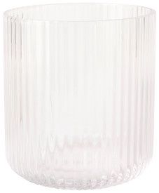 Tumbler 12oz Fluted Clear