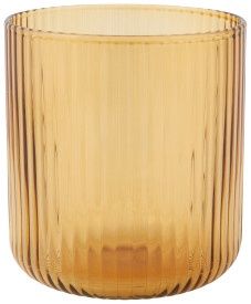 Tumbler 12oz Fluted Amber