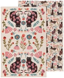 Catbloom Set/2 Dishtowel