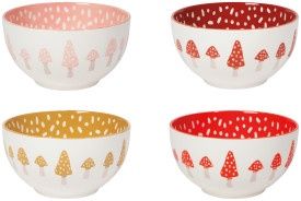 Set/4 Everyday Bowls Toadstool