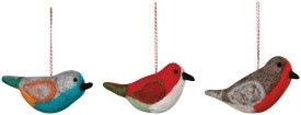 Bird Felt Christmas Tree Ornaments